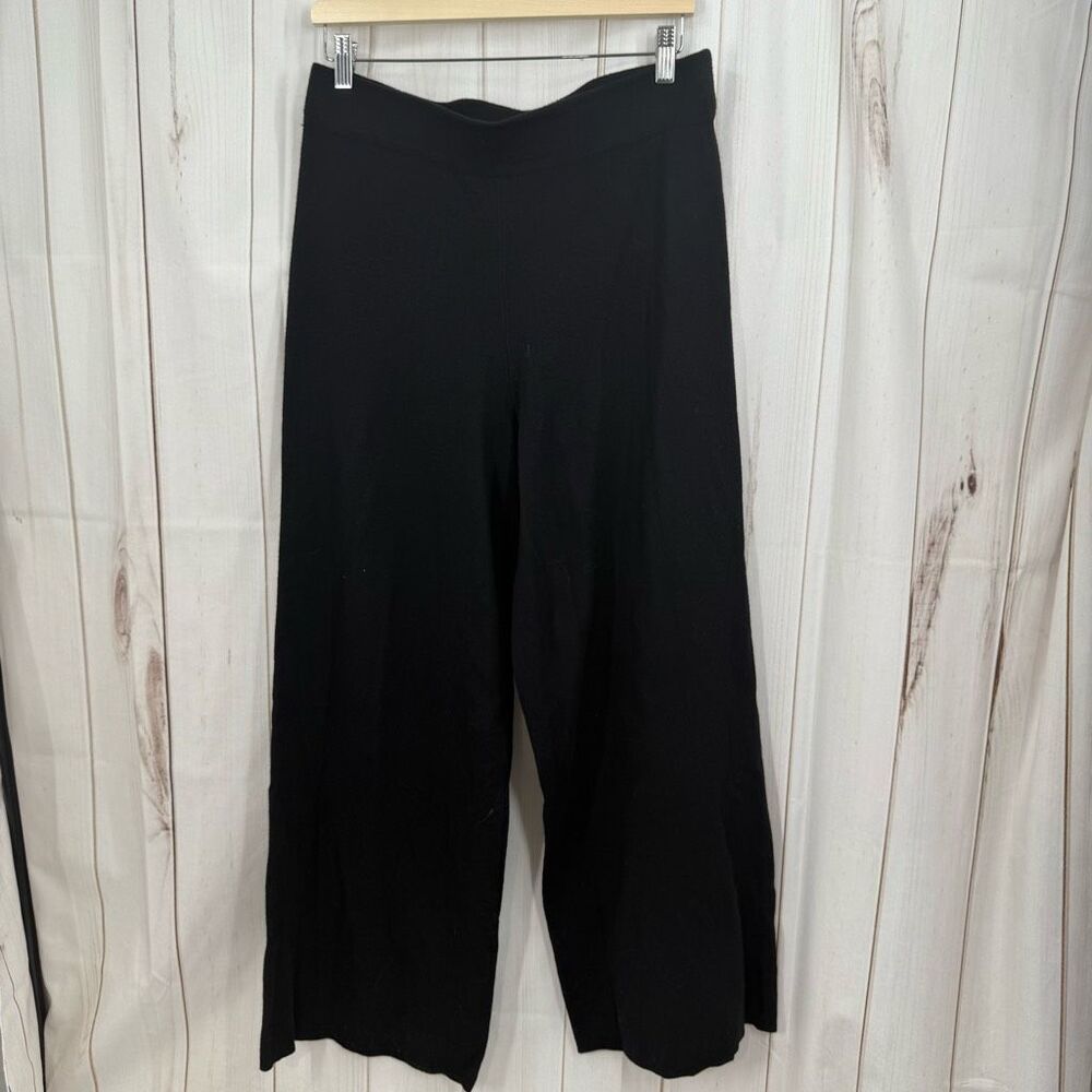 Marled Women’s Large Black Ribbed Wide Leg Pants